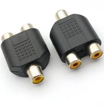 RCA Splitter 1 To 2 Female Audio Video Y Adapter